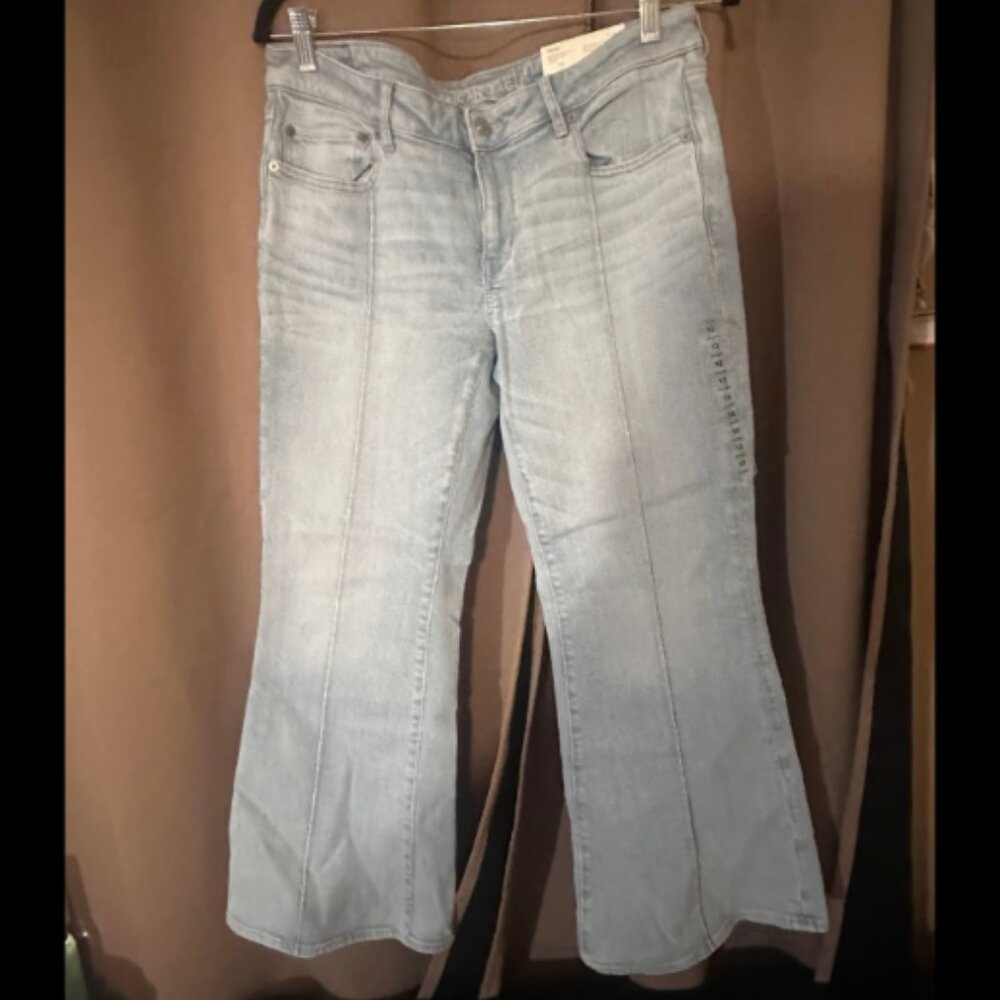 American Eagle Super Low Rise Flare Jeans 12
